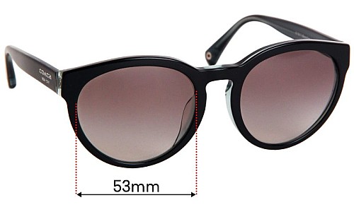 Coach HC8056F Kylie Replacement Lenses 53mm wide 