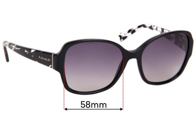 Coach HC8166 Replacement Lenses 58mm wide 