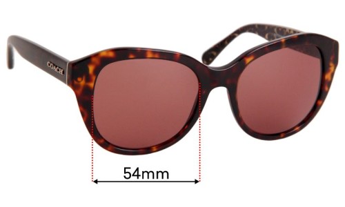 Sunglass Fix Replacement Lenses for Coach HC8231 - 54mm Wide 