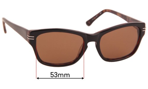 Sunglass Fix Replacement Lenses for Country Road CR Sun Rx 08 - 53mm Wide 