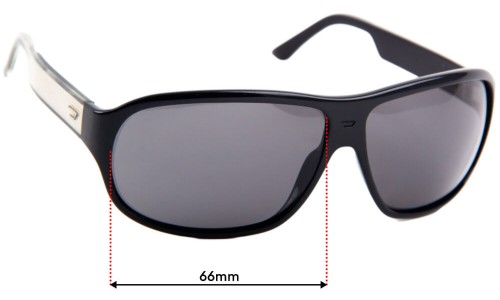 Sunglass Fix Replacement Lenses for Diesel DS0188 - 66mm Wide 