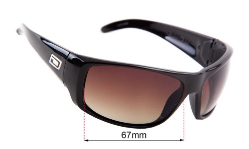 Sunglass Fix Replacement Lenses for Dirty Dog Beat 53309 - 67mm Wide 