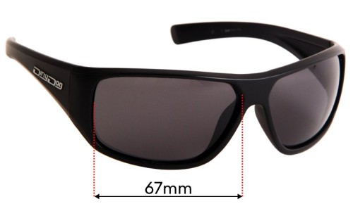 Sunglass Fix Replacement Lenses for Dirty Dog Wicked  - 67mm Wide 