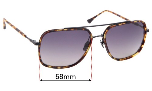 Sunglass Fix Replacement Lenses for Dita Avocet Two 21009-B - 58mm Wide 