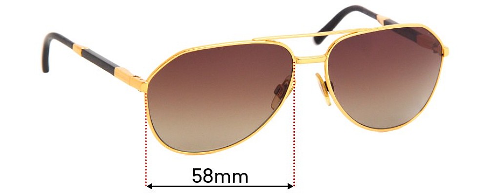 Sunglass Fix Replacement Lenses for Dolce & Gabbana DG1191-K - 58mm Wide
