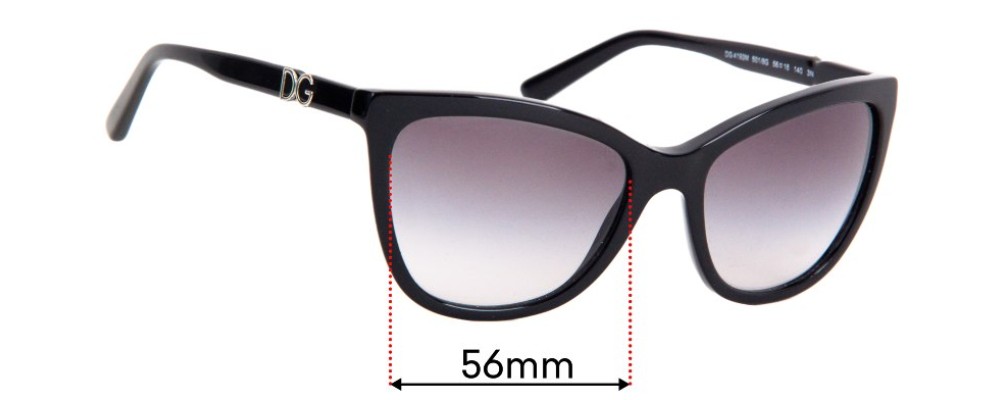 Sunglass Fix Replacement Lenses for Dolce & Gabbana DG4193M - 56mm Wide