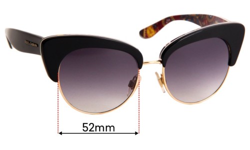 Sunglass Fix Replacement Lenses for Dolce & Gabbana DG4277 - 52mm Wide 