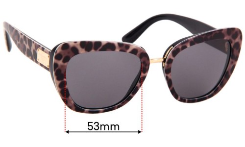 Sunglass Fix Replacement Lenses for Dolce & Gabbana DG4296  - 53mm Wide 