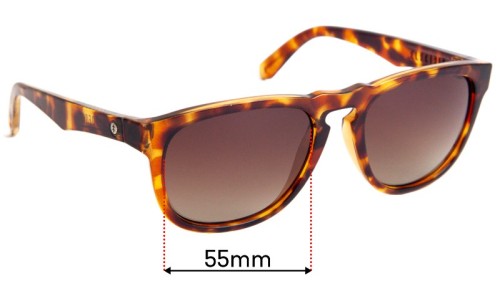 Sunglass Fix Replacement Lenses for Electric Leadfoot - 55mm Wide 