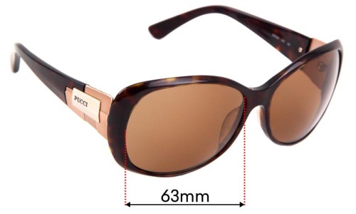 Sunglass Fix Replacement Lenses for Emilio Pucci EP612S  - 63mm Wide 