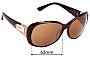 Sunglass Fix Ersatzgläser für Emilio Pucci EP612S - 63mm Wide 