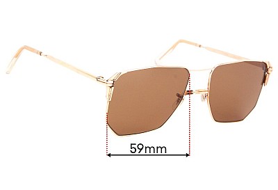 Gaspari 1/1012KGF Replacement Lenses 59mm wide 
