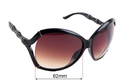 Sunglass Fix Replacement Lenses for Gucci GG 3509/S - 62mm wide 