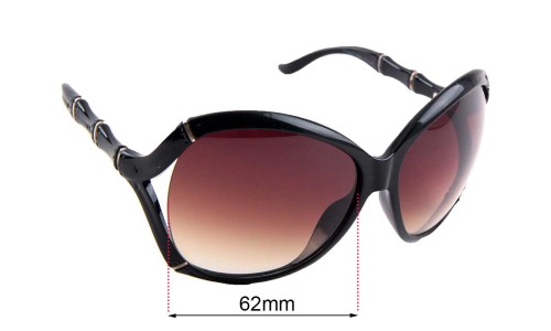 Sunglass Fix Replacement Lenses for Gucci GG3509/S - 62mm Wide 