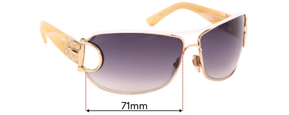Sunglass Fix Replacement Lenses for Gucci GG 2760/S - 71mm Wide