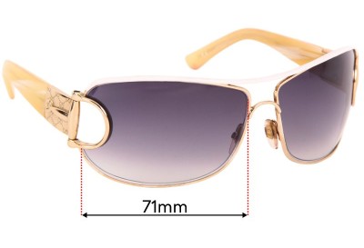 Gucci GG 2760/S Replacement Sunglass Lenses - 71mm wide 