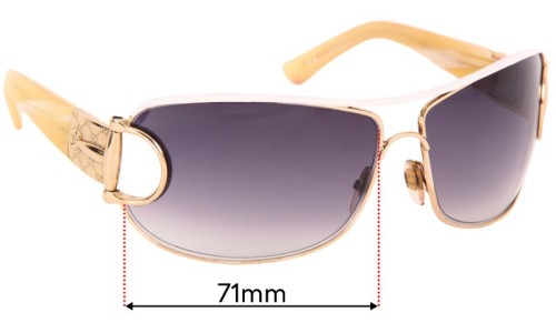 Sunglass Fix Replacement Lenses for Gucci GG 2760/S - 71mm Wide 