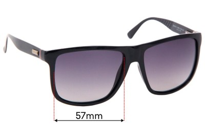 Gucci GG1075/S Replacement Lenses 57mm wide 