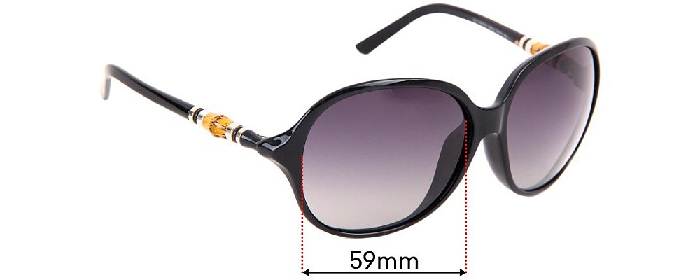 Sunglass Fix Replacement Lenses for Gucci GG3210/K/S - 59mm Wide