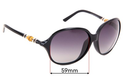 Gucci GG3210/K/S Replacement Lenses 59mm wide 