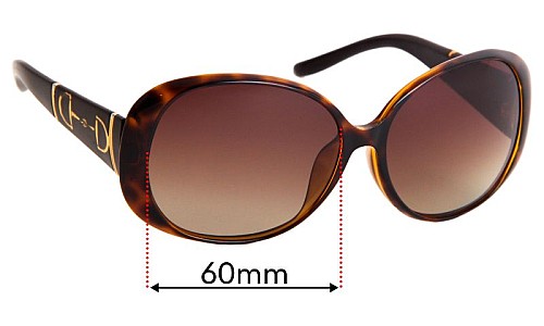 Sunglass Fix Replacement Lenses for Gucci GG3550/K/S - 60mm Wide 