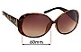 Sunglass Fix Replacement Lenses for Gucci GG3550/K/S - 60mm Wide 