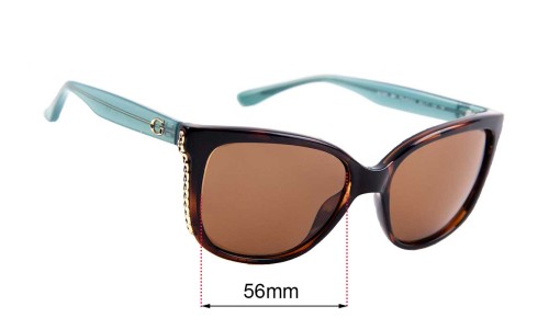 Sunglass Fix Replacement Lenses for Guess GU7507 - 56mm Wide 