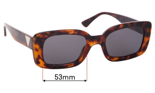Sunglass Fix Replacement Lenses for Guess GU7589 - 53mm Wide 