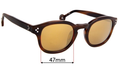 Sunglass Fix Replacement Lenses for Hally and Son Type 11959 HS50003  - 47mm Wide 