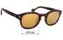 Sunglass Fix Lentes de Repuesto para Hally and Son Type 11959 HS50003 - 47mm Wide 