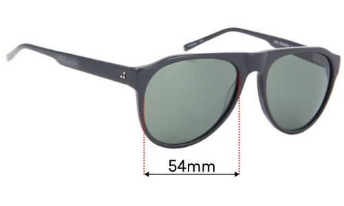 Sunglass Fix Replacement Lenses for Hardy Amies 9038  - 54mm Wide 