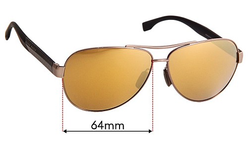 Sunglass Fix Replacement Lenses for Hugo Boss 0907/F/S - 64mm Wide 