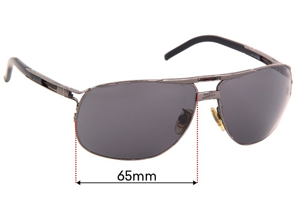 Sunglass Fix Verres de Remplacement pour Jean Paul Gaultier SJP040 - 65mm Wide Sunglass Fix Verres de Remplacement pour Jean Paul Gaultier SJP040 - 65mm Wide