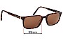 Sunglass Fix Verres de Remplacement pour Jeff Banks JB Blaise - 53mm Wide 