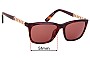 Sunglass Fix Ersatzgläser für Karl Lagerfeld KL28 - 51mm Wide 
