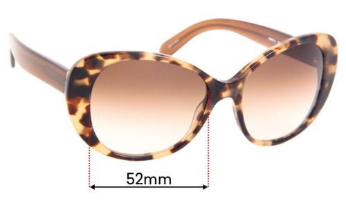 Sunglass Fix Replacement Lenses for Kate Spade Emery/S - 52mm Wide 