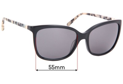 Kate Spade Kasie/P/S Replacement Lenses 55mm wide 