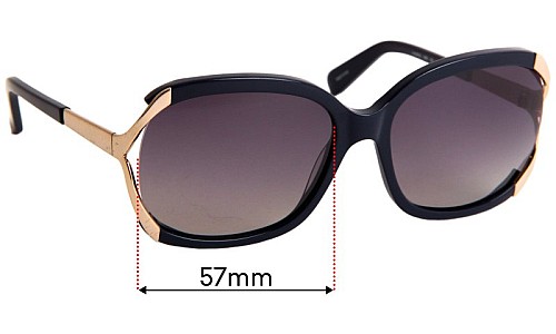 Sunglass Fix Replacement Lenses for Kate Spade Laurie/S - 57mm Wide 