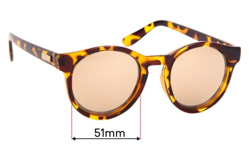 Sunglass Fix Replacement Lenses for Le Specs Hey Macarena - 51mm Wide 