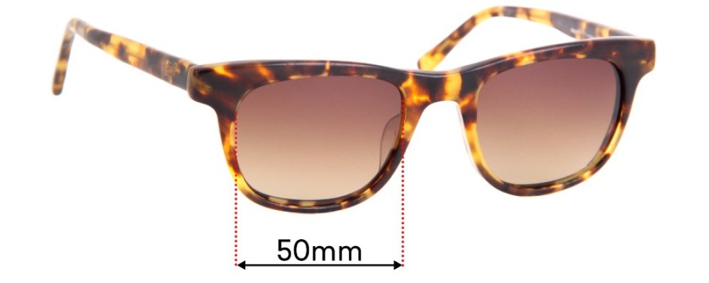 Sunglass Fix Replacement Lenses for Maui Jim MJ241 Aloha Friday - 50mm Wide
