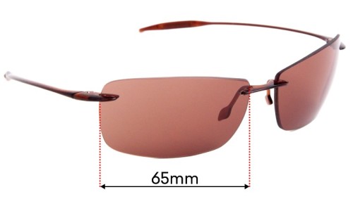 Maui Jim MJ423 Lighthouse Replacement Lenses 65mm wide 