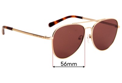  Sunglass Fix Replacement Lenses for Michael Kors MK1045 San Diego - 56mm Wide 