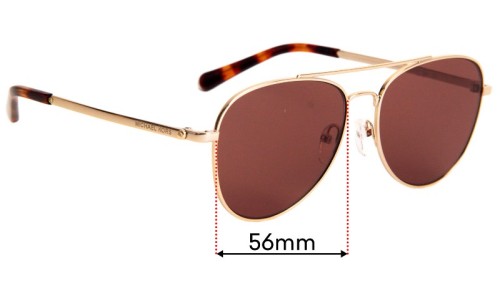 Sunglass Fix Replacement Lenses for Michael Kors MK1045 San Diego - 56mm Wide 