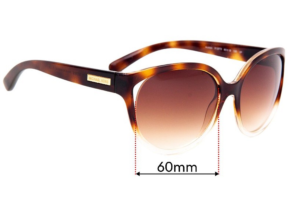Sunglass Fix Lentes de Repuesto para Michael Kors Mitzi II MK6036 - 60mm Wide Sunglass Fix Lentes de Repuesto para Michael Kors Mitzi II MK6036 - 60mm Wide