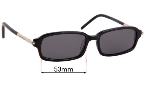 Sunglass Fix Replacement Lenses for Montblanc MB 115 - 53mm Wide 
