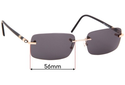 Montblanc MB 85S Replacement Lenses 56mm wide 