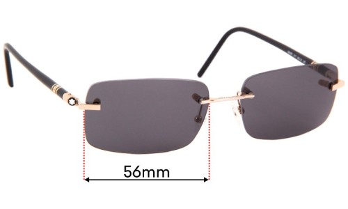 Sunglass Fix Replacement Lenses for Montblanc MB 85S - 56mm Wide 