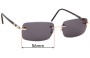 Sunglass Fix Replacement Lenses for Montblanc MB 85S - 56mm Wide 