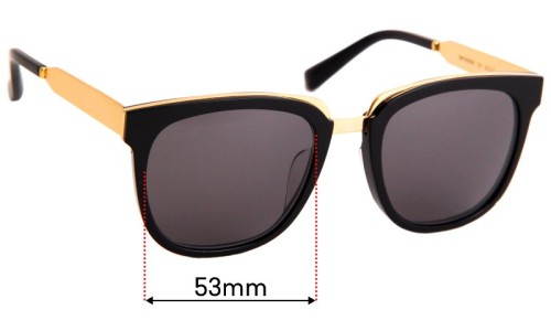Sunglass Fix Replacement Lenses for Mujosh SM1600038 - 53mm Wide 