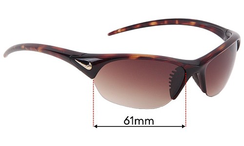 Sunglass Fix Replacement Lenses for Nike Counter.R EV0239 - 61mm Wide 
